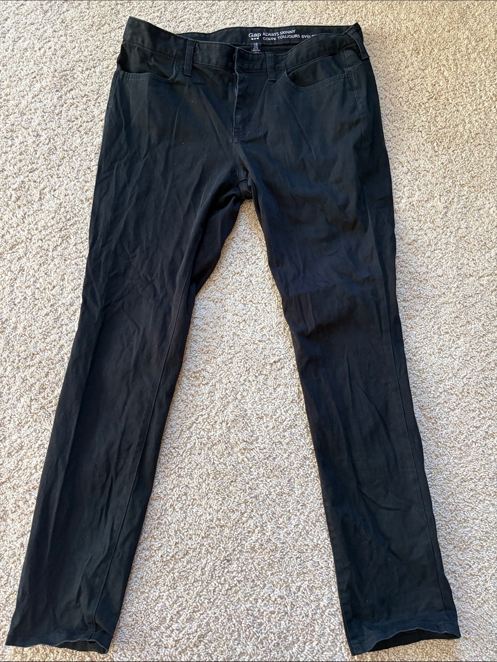EUC-GAP Always Skinny Black Slim Stretch Trousers